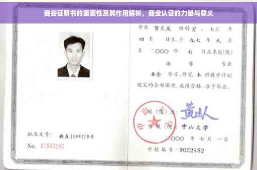 商会证明书的重要性及其作用解析，商业认证的力量与意义