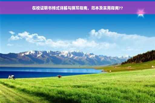 在校证明书格式详解与撰写指南，范本及实用指南??