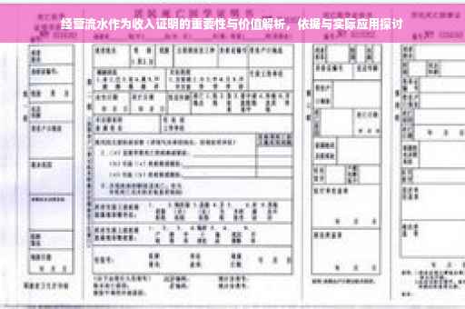 经营流水作为收入证明的重要性与价值解析，依据与实际应用探讨