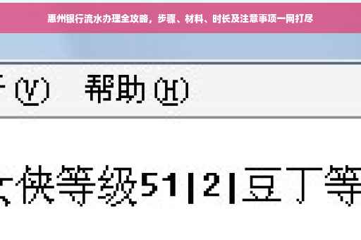 惠州银行流水办理全攻略，步骤、材料、时长及注意事项一网打尽