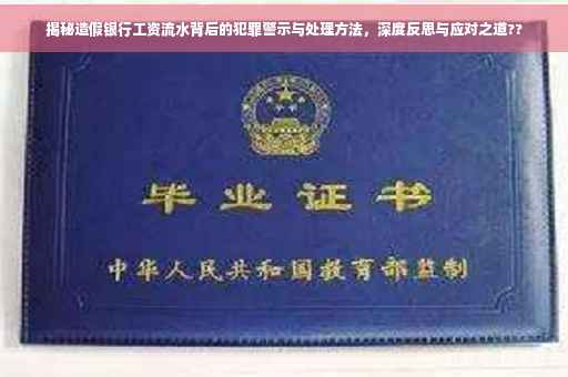 揭秘造假银行工资流水背后的犯罪警示与处理方法，深度反思与应对之道??