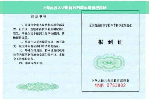 上海高收入证明背后的故事与模板揭秘
