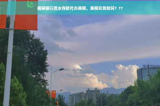 揭秘银行流水存款代办真相，真相究竟如何？??