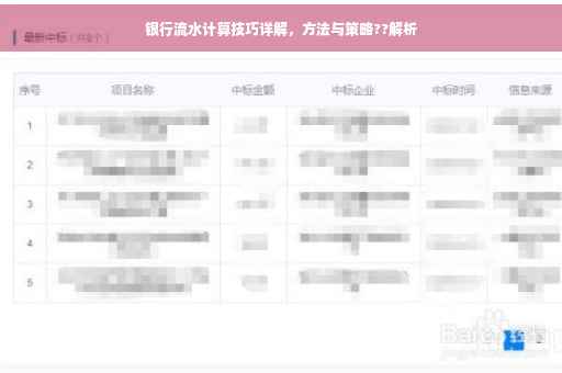 银行流水计算技巧详解，方法与策略??解析