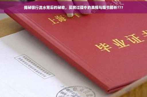 揭秘银行流水背后的秘密，买房过程中的真相与细节解析???