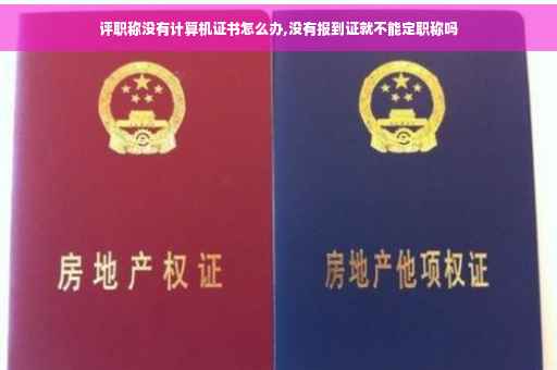 评职称没有计算机证书怎么办,没有报到证就不能定职称吗