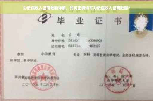 办低保收入证明数额详解，如何正确填写办低保收入证明数额？