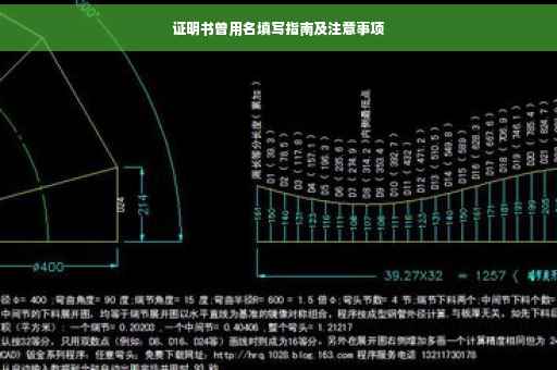 证明书曾用名填写指南及注意事项