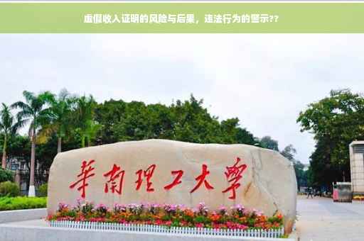 虚假收入证明的风险与后果，违法行为的警示??