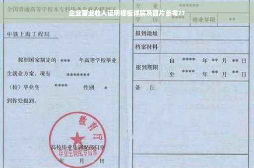 企业营业收入证明模板详解及图片参考??