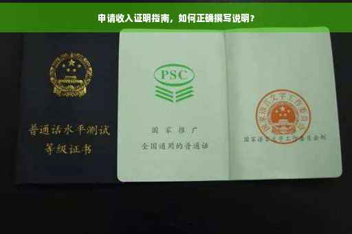 申请收入证明指南，如何正确撰写说明？