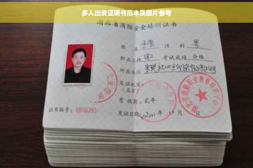多人出资证明书范本及图片参考