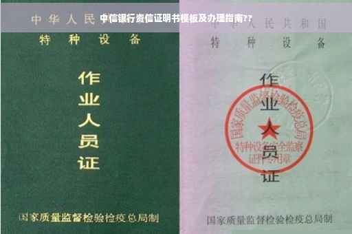 中信银行资信证明书模板及办理指南??