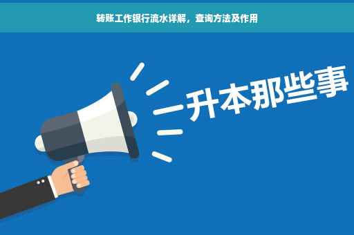 转账工作银行流水详解，查询方法及作用