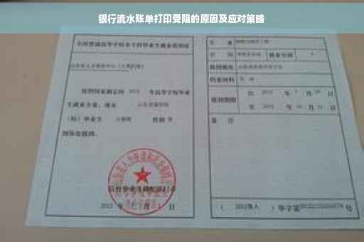 银行流水账单打印受阻的原因及应对策略