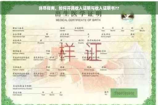 详尽指南，如何开具收入证明与收入证明书??