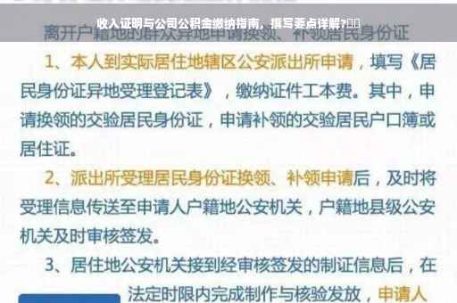 收入证明与公司公积金缴纳指南，撰写要点详解?⚡️