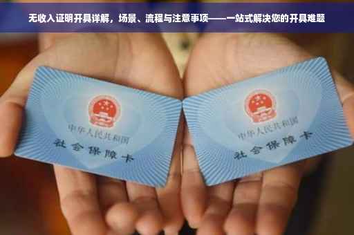 无收入证明开具详解，场景、流程与注意事项——一站式解决您的开具难题