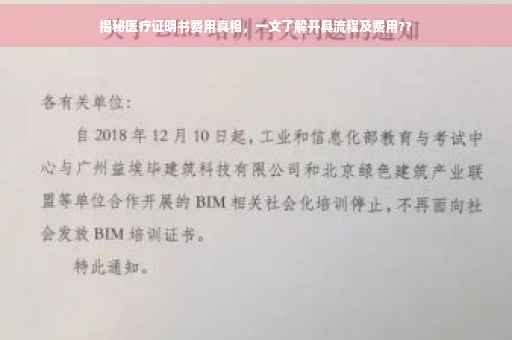 揭秘医疗证明书费用真相，一文了解开具流程及费用??
