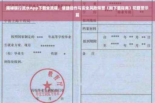 揭秘银行流水App下载全流程，便捷操作与安全风险预警（附下载指南）犯罪警示篇