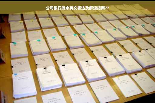 公司银行流水英文表达及解读指南??