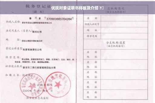 优抚对象证明书样板及介绍 ?✨