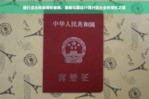 银行流水账单增长策略，策略与建议??提升流水业务增长之道