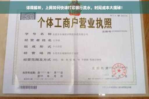 详细解析，上网如何快速打印银行流水，时间成本大揭秘！