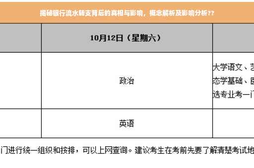 揭秘银行流水转支背后的真相与影响，概念解析及影响分析??