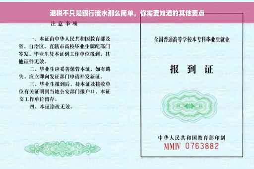 退税不只是银行流水那么简单，你需要知道的其他要点