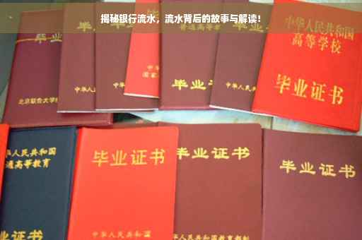 揭秘银行流水，流水背后的故事与解读！