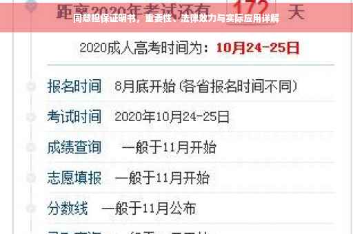 同意担保证明书，重要性、法律效力与实际应用详解