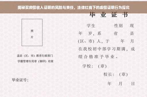 揭秘买房假收入证明的风险与责任，法律红线下的虚假证明行为探究