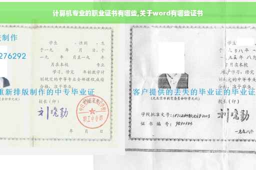 计算机专业的职业证书有哪些,关于word有哪些证书 计算机专业的职业证书有哪些,关于word有哪些证书