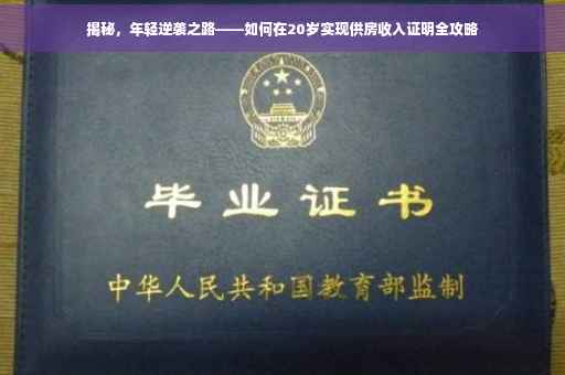 揭秘，年轻逆袭之路——如何在20岁实现供房收入证明全攻略