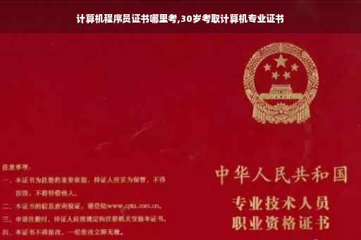 计算机程序员证书哪里考,30岁考取计算机专业证书