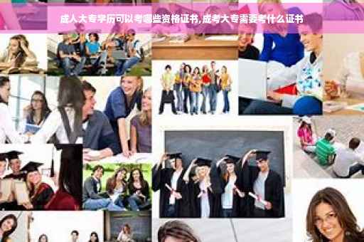成人大专学历可以考哪些资格证书,成考大专需要考什么证书
