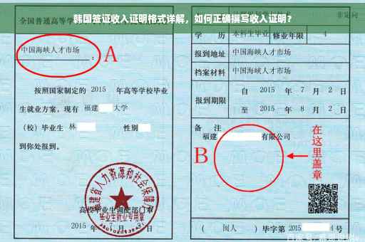 韩国签证收入证明格式详解，如何正确撰写收入证明？