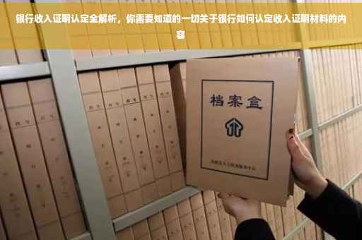 银行收入证明认定全解析，你需要知道的一切关于银行如何认定收入证明材料的内容