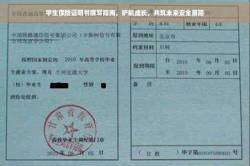 学生保险证明书撰写指南，护航成长，共筑未来安全屏障