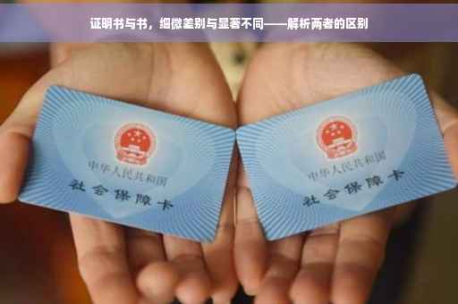 证明书与书，细微差别与显著不同——解析两者的区别