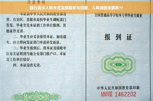 银行流水入账方式深度解析与洞察，入账途径全解析??