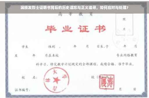 漏颁发烈士证明书背后的历史遗忘与正义追寻，如何应对与处理？