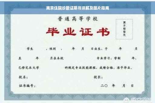 南京住院诊断证明书详解及图片指南