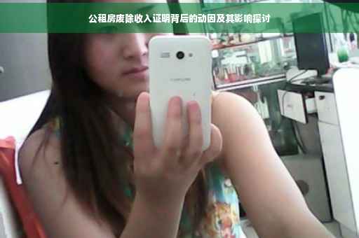 公租房废除收入证明背后的动因及其影响探讨