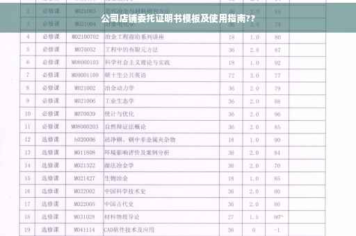 公司店铺委托证明书模板及使用指南??