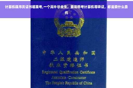 计算机程序员证书哪里考,一个高中毕业生，要是想考计算机等级证，都需要什么条件