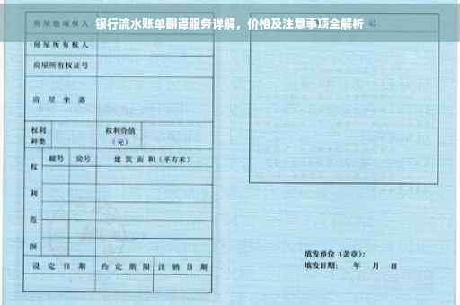 银行流水账单翻译服务详解，价格及注意事项全解析