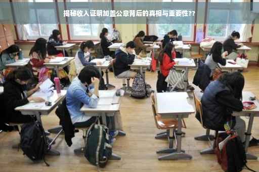揭秘收入证明加盖公章背后的真相与重要性??