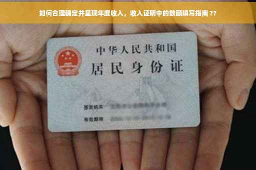 如何合理确定并呈现年度收入，收入证明中的数额填写指南 ??